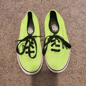 🥰Fluorescent Green Vans!🥰